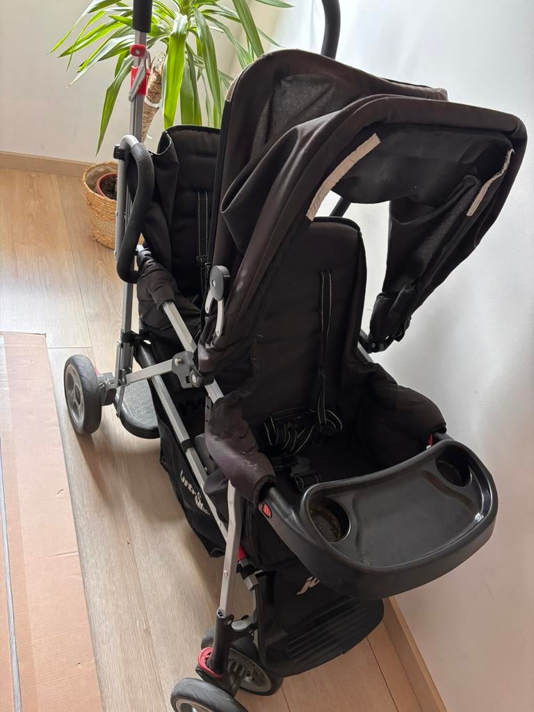 Poussette double,, Ophalen, Gebruikt, Overige merken, Verstelbare rugleuning
