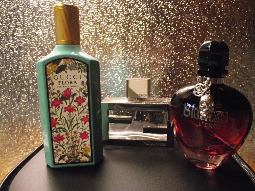 collection flacons vides parfait état Gucci 100 ml,Fendi 50, Enlèvement ou Envoi, Utilisé, Bouteille de parfum