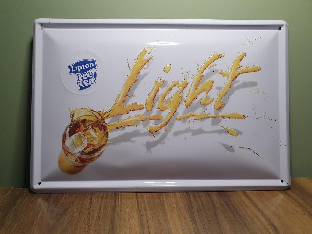 Panneau d'affichage en métal - Bougie à thé Lipton Ice -, Enlèvement ou Envoi, Utilisé