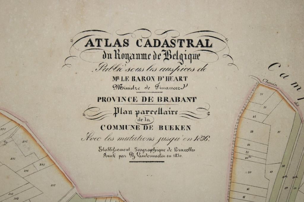 ancien plan de Bueken (Kampenhout), Ph. Vandermaelen, 19e S, Enlèvement