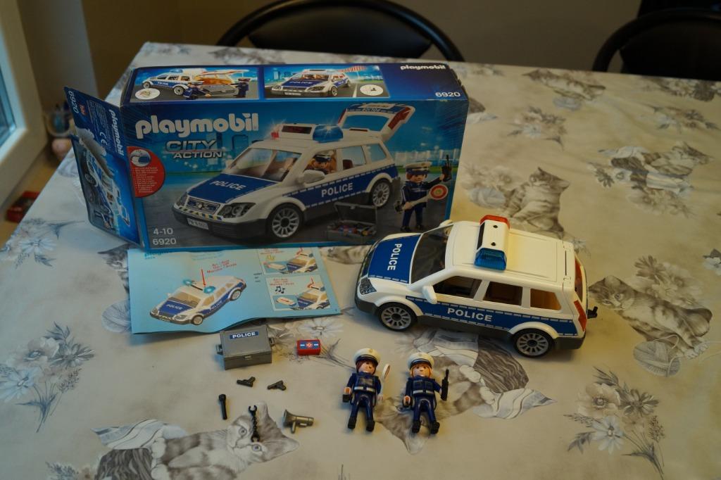 playmobil politiewagen met licht en geluid 6920, Ophalen of Verzenden, Zo goed als nieuw, Complete set
