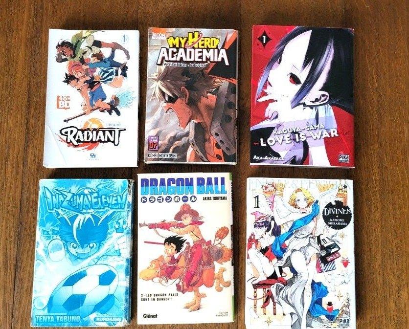 41 mangas Naruto, Fairy Tail, Academia, Radiant, Dragon Ball, Livres, BD, Série complète ou Série, Enlèvement ou Envoi, Utilisé
