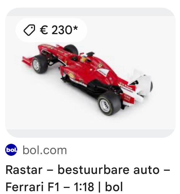 Formule 1 Auto! + afstandsbediening! Officieel Verzamelitem!, Kinderen en Baby's, Ophalen of Verzenden, Gebruikt, Afstandsbediening