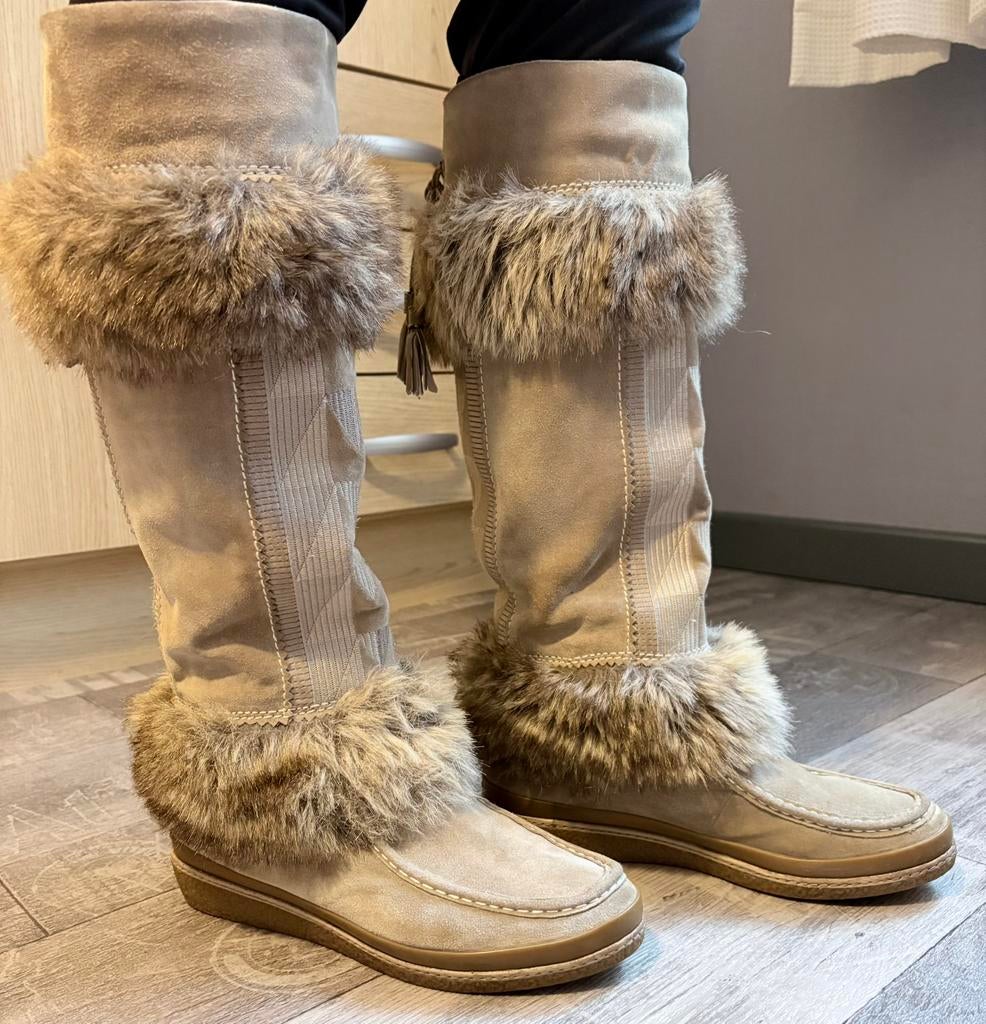 Laarzen Aerin - Edlingham sport suede - mt.39, Kleding | Dames, Schoenen, Zo goed als nieuw, Hoge laarzen, Beige, Ophalen of Verzenden