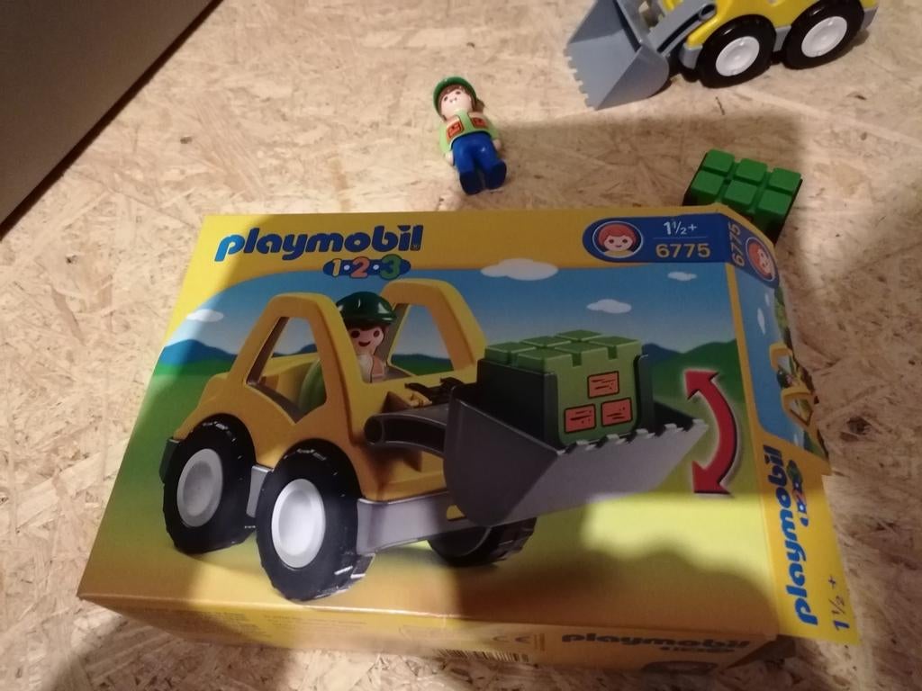 Playmobil 123 bulldozer, Kinderen en Baby's, Speelgoed | Playmobil, Ophalen of Verzenden, Zo goed als nieuw