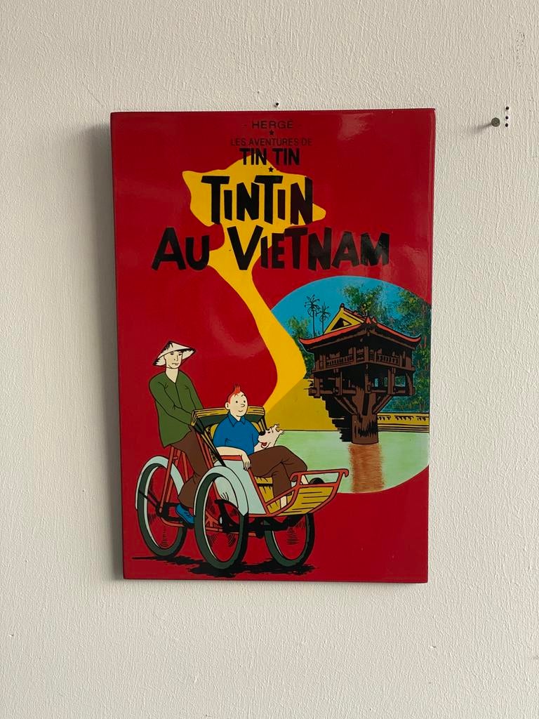 Kuifje/Tintin au Vietnam kader 20x30cm, Collections, Posters & Affiches, Enlèvement