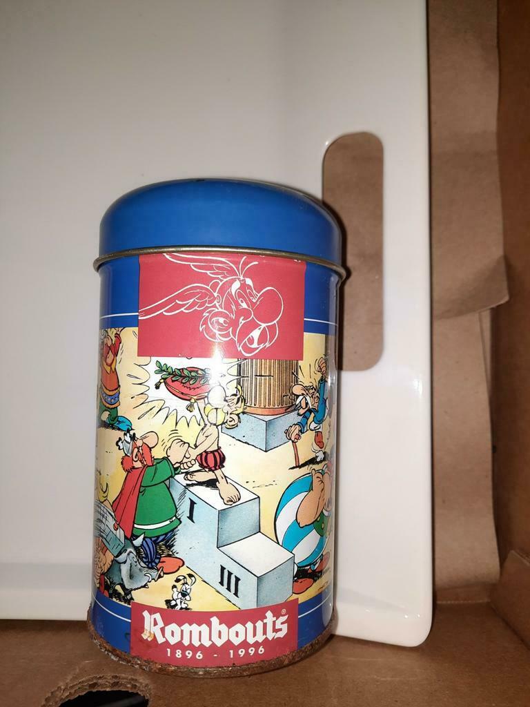 Blikken doos Rombouts koffie ( Asterix ), Ophalen of Verzenden, Overige figuren, Gebruikt, Overige typen
