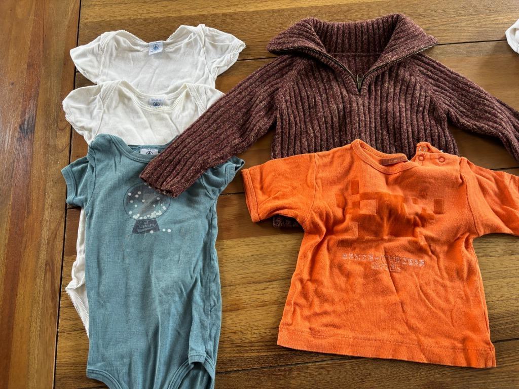5 stuks babykleding maat 81 Petit Bateau, Ophalen, Truitje of Vestje, Jongetje of Meisje, Petit Bateau