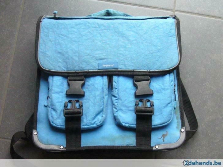 Blauwe boekentas Kangourou, Handtassen en Accessoires, Tassen | Schooltassen, Ophalen, Gebruikt