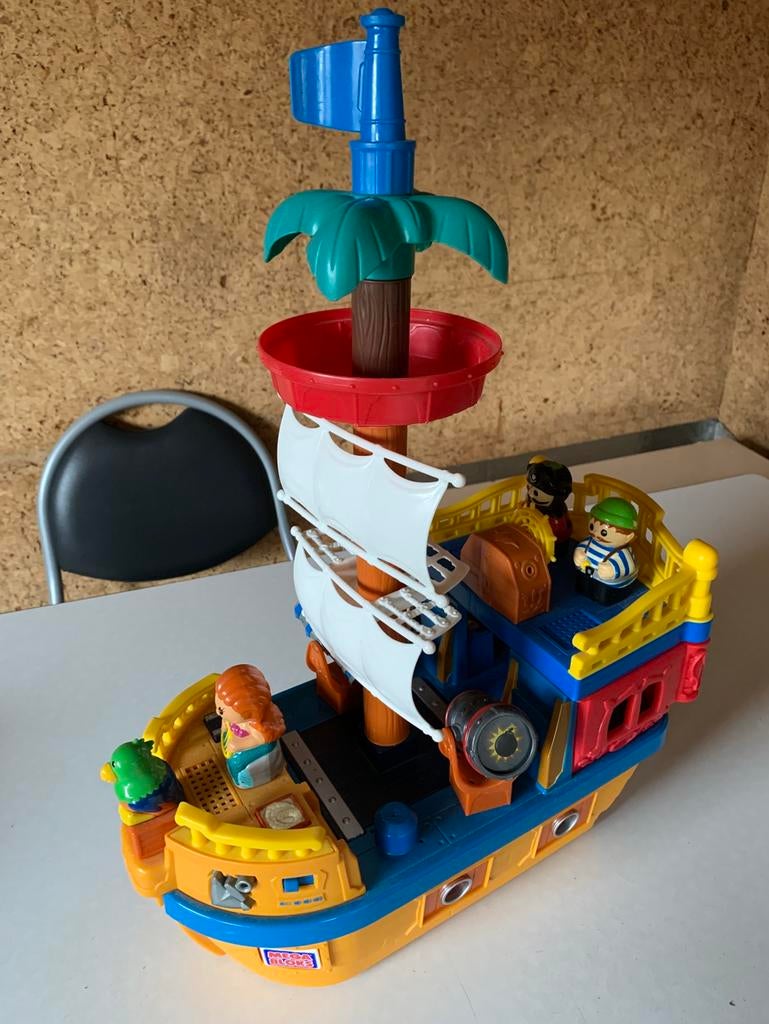 Piratenboot met geluid en muziek, van Mega bloks, Ophalen, Zo goed als nieuw
