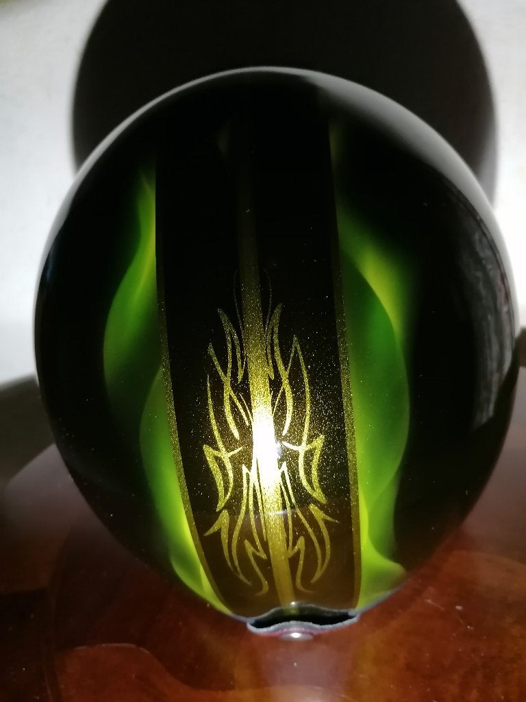 Motto helm S airbrush met pinstriping, Motoren, Ophalen, S