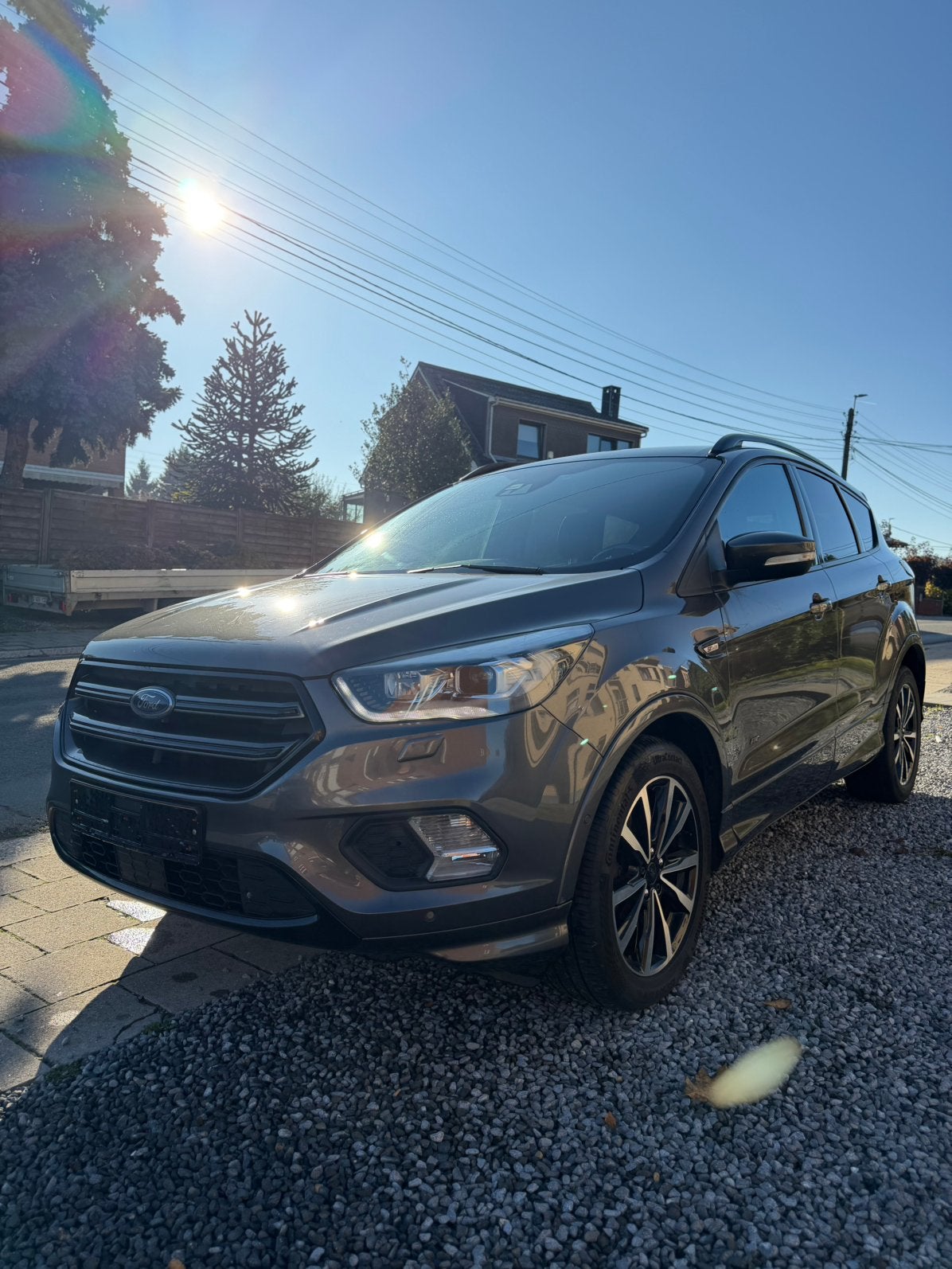 Ford Kuga ST-line 2018-11 /180pk, Autos, Cuir, Argent ou Gris, Achat, Euro 6