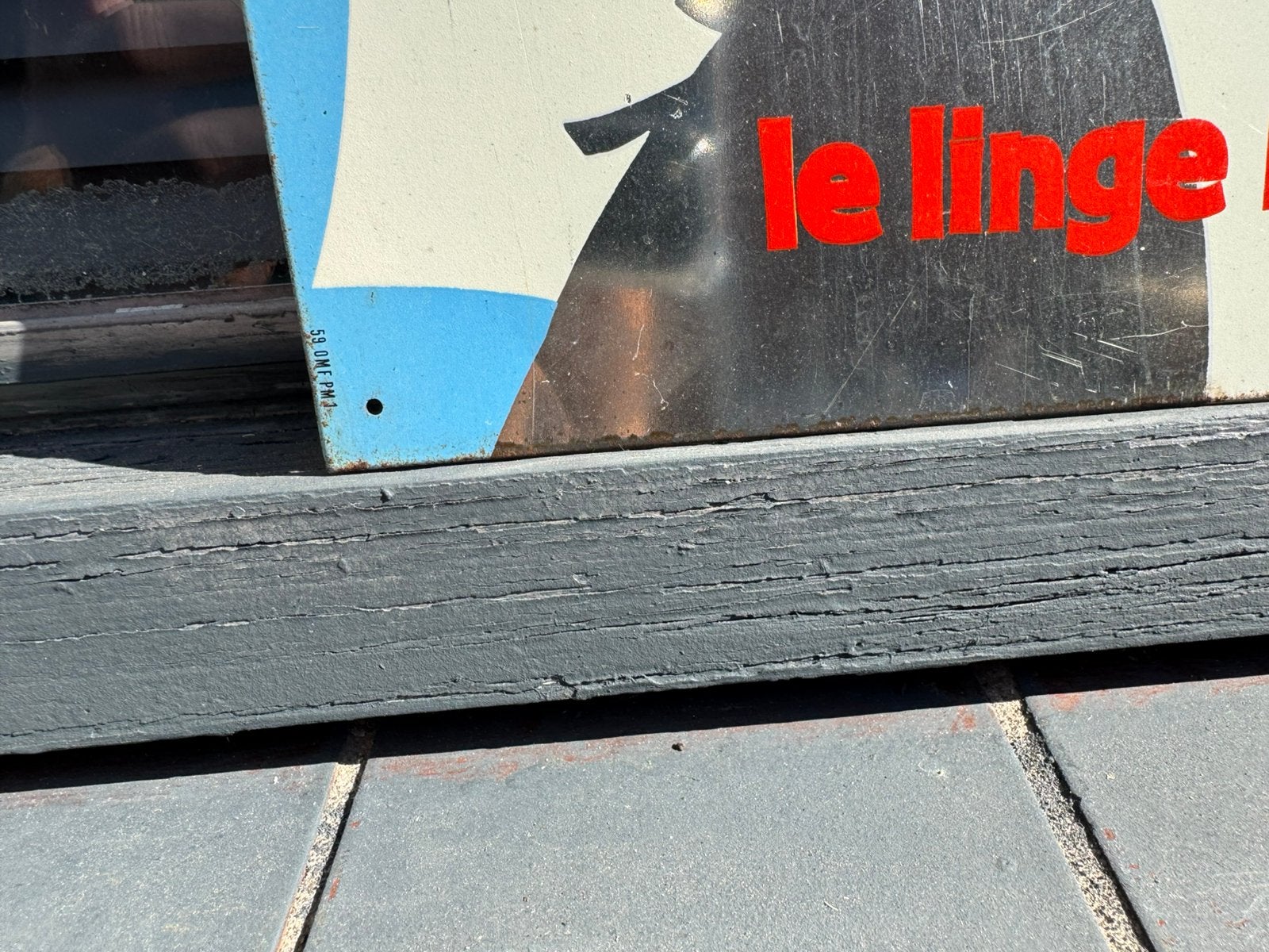 OMO was oud reclamebord, Verzamelen, Ophalen of Verzenden, Gebruikt, Reclamebord