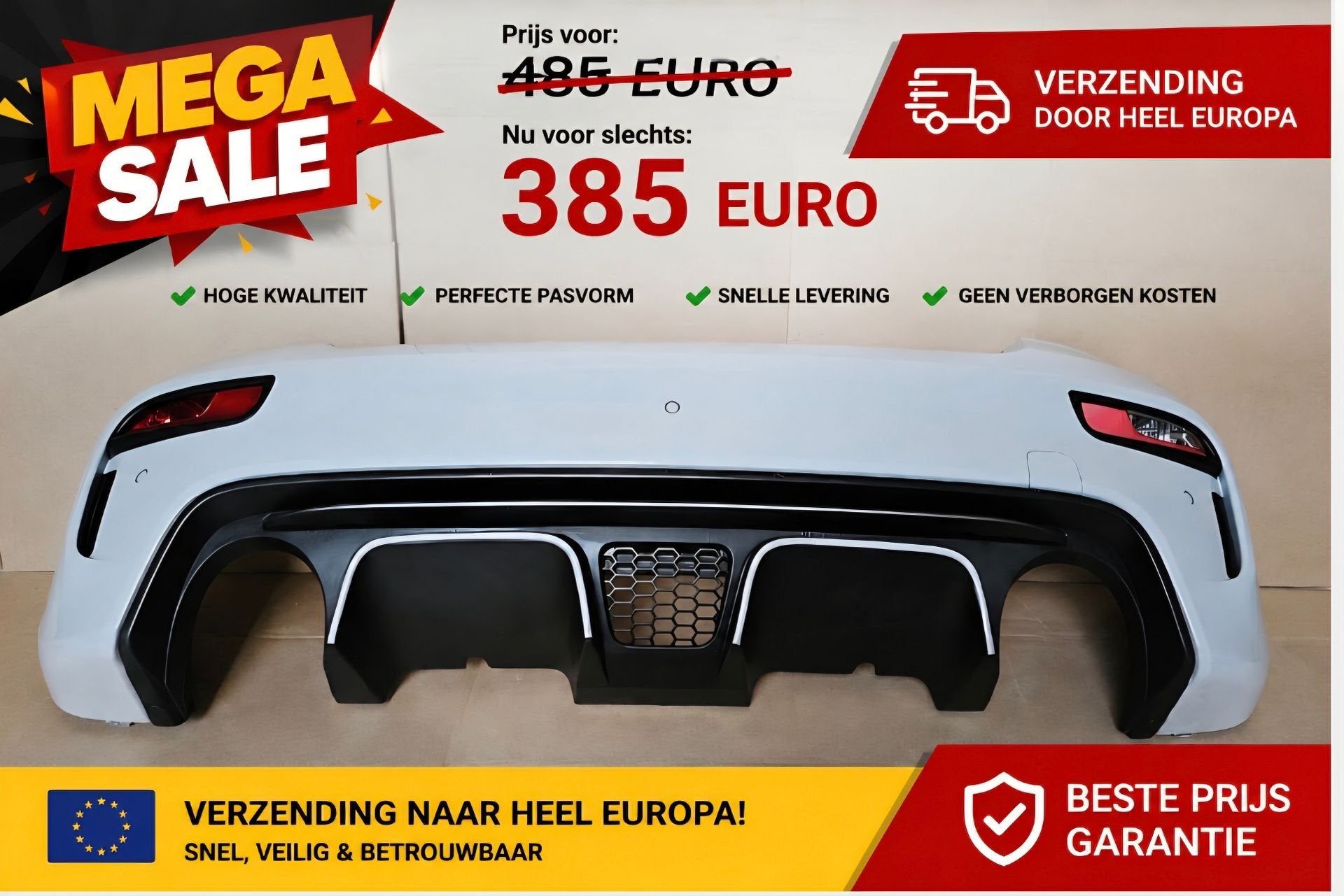 Achterbumper Fiat 500 ABARTH Facelift bj.2015-2024 Compleet, Gebruikt, -, Ophalen of Verzenden, Achter