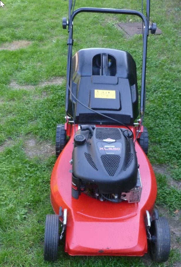 grasmaaier zelftrekker - 51 cm maaibreedte, Tuin en Terras, Ophalen, Gebruikt, Opvangbak, Benzine-grasmaaier