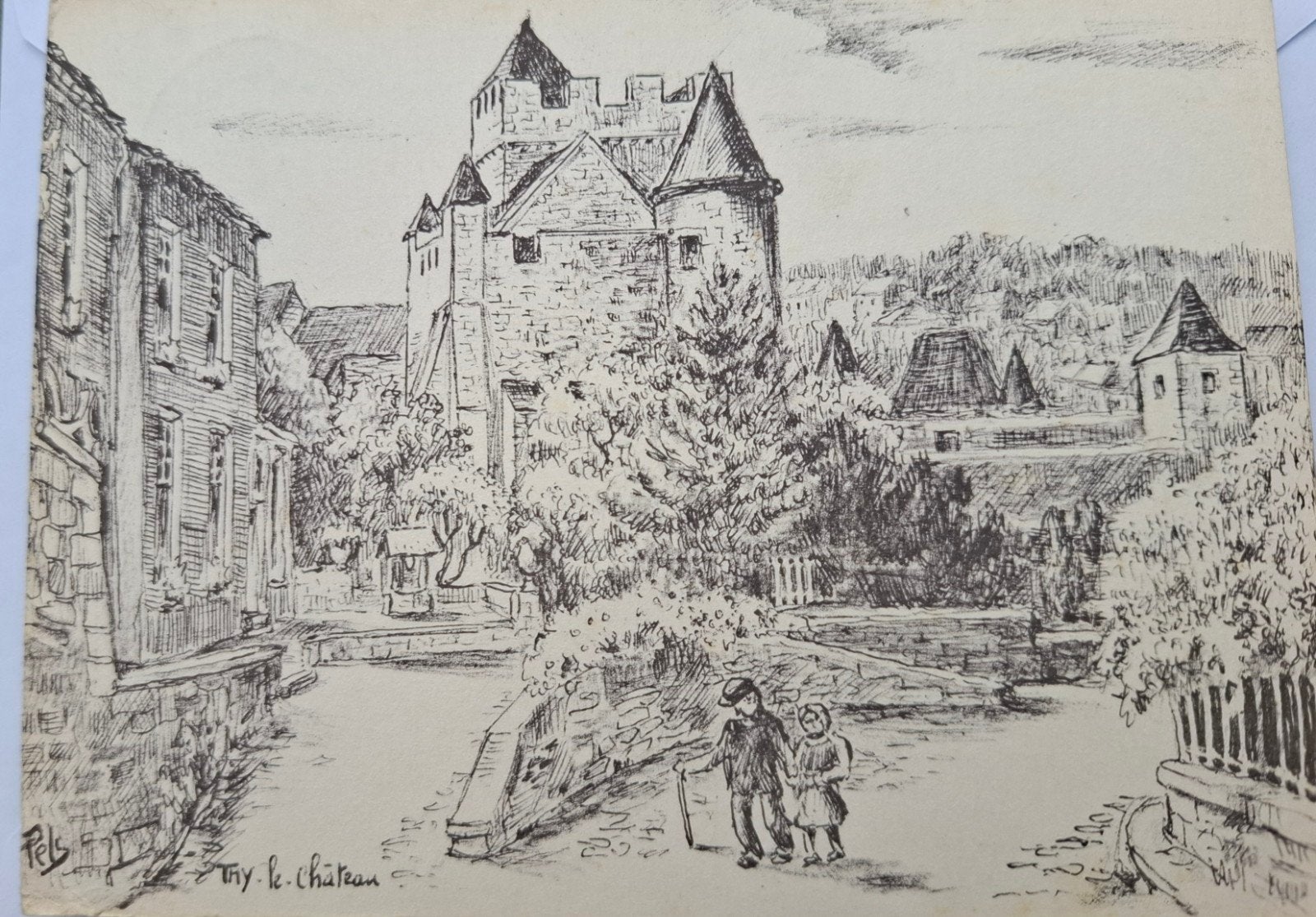 Thy le château, une rue pittoresque, Collections, Enlèvement ou Envoi, Affranchie, Namur