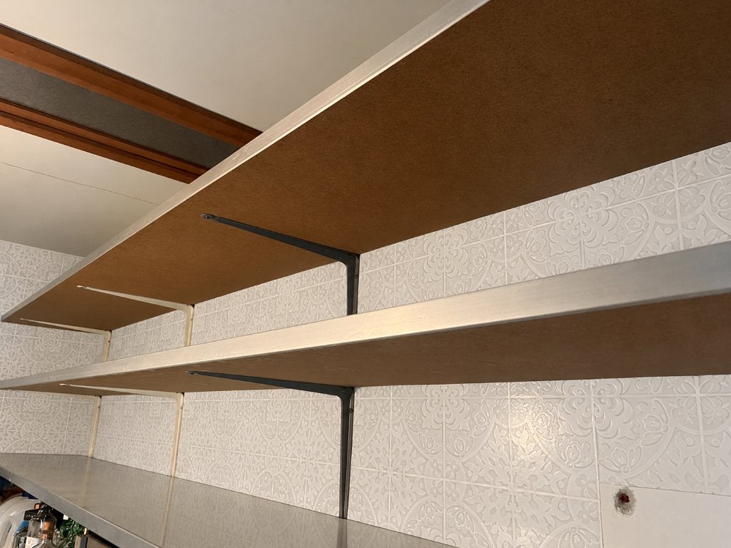 Étagères en bois 3mx40cm à donner x6, Enlèvement, Utilisé, Étagère/rayonnage, Bois