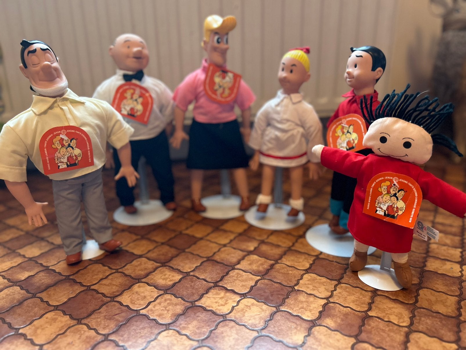 Set poppen Suske & Wiske, Ophalen of Verzenden, Suske en Wiske, Zo goed als nieuw, Beeldje of Figuurtje