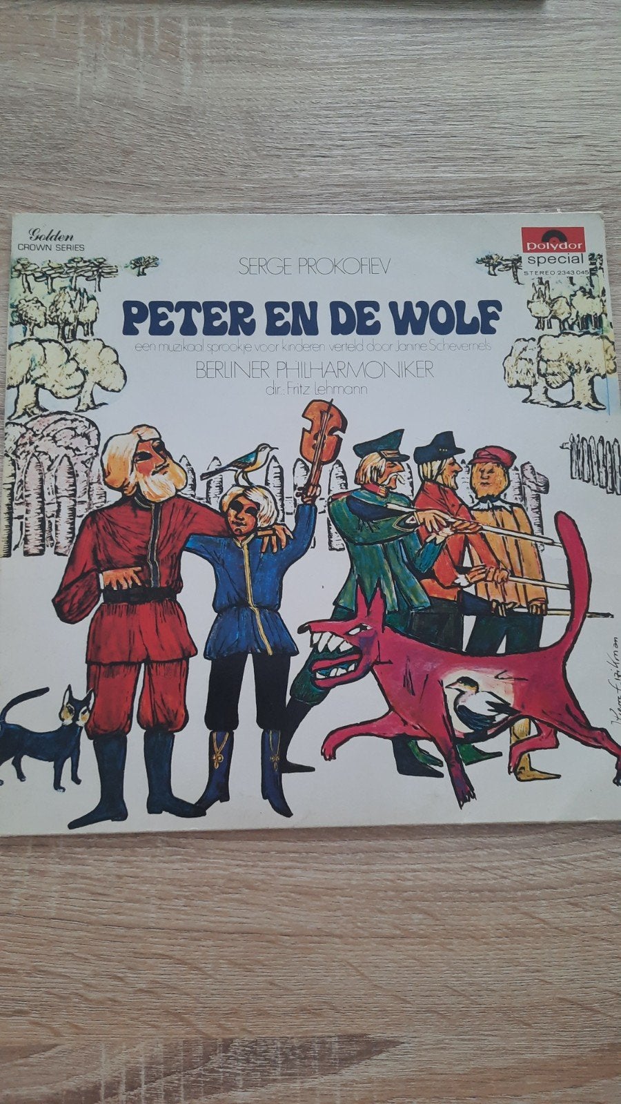 LP peter en de wolf, Cd's en Dvd's, Vinyl | Kinderen en Jeugd, Ophalen, Gebruikt, LP