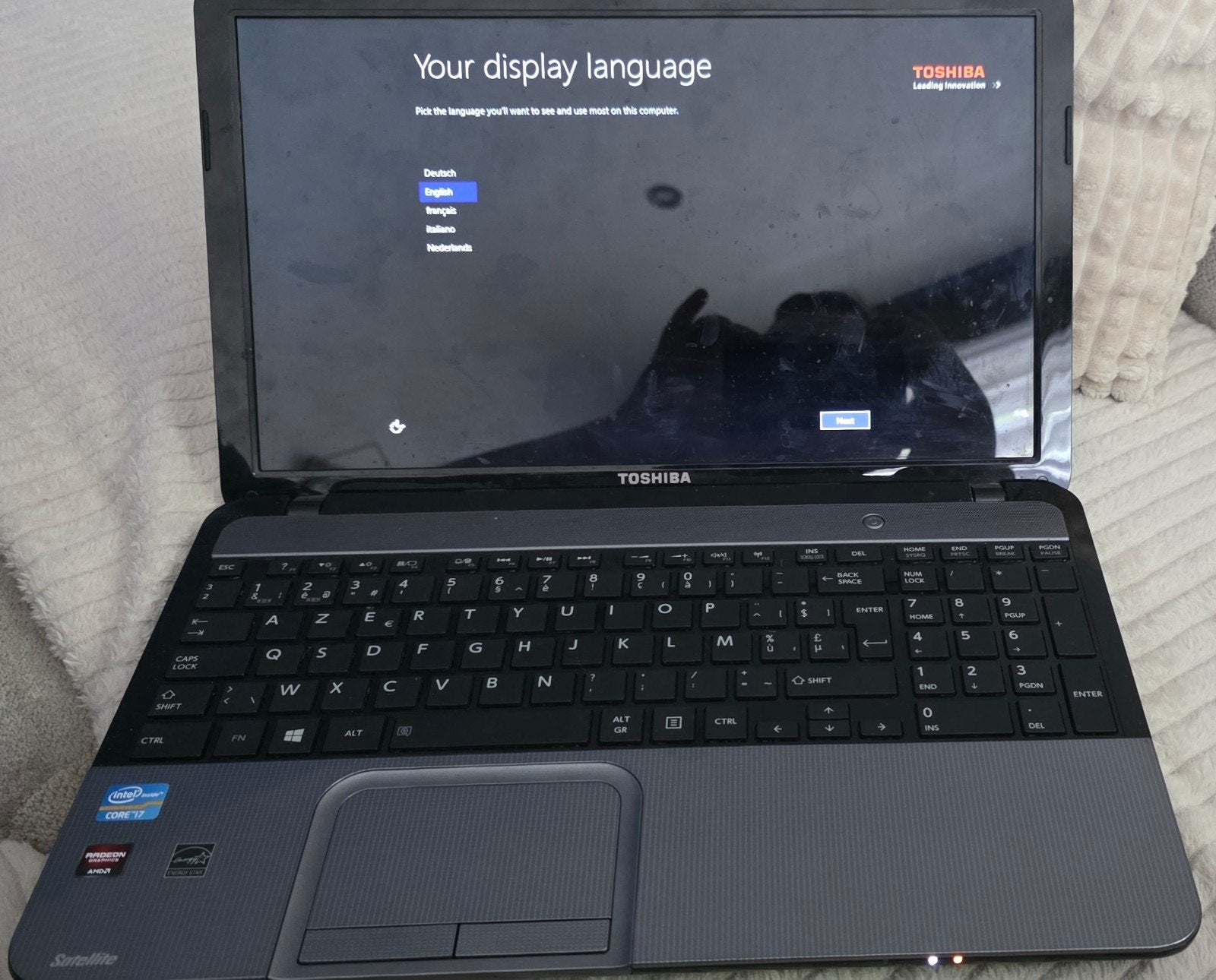 Toshiba-laptop, Ophalen