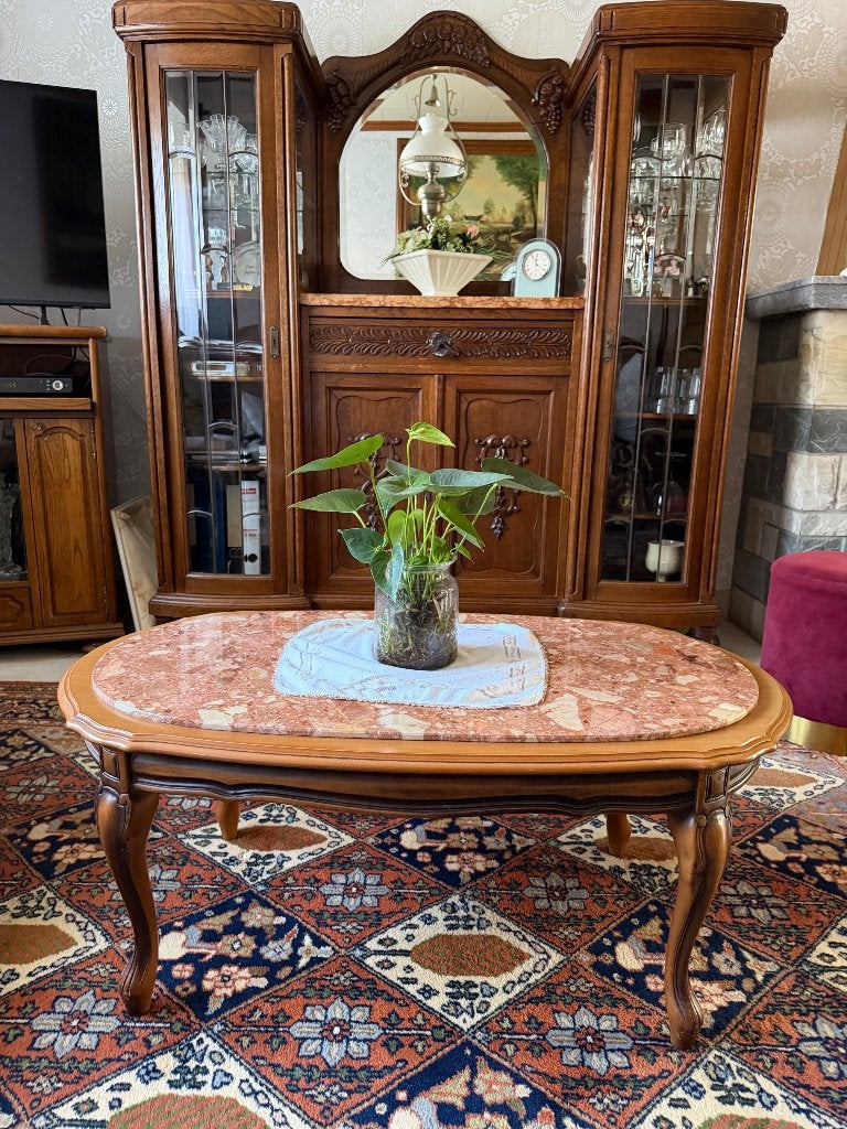 Salontafel met marmer blad, Huis en Inrichting, Ophalen, Gebruikt