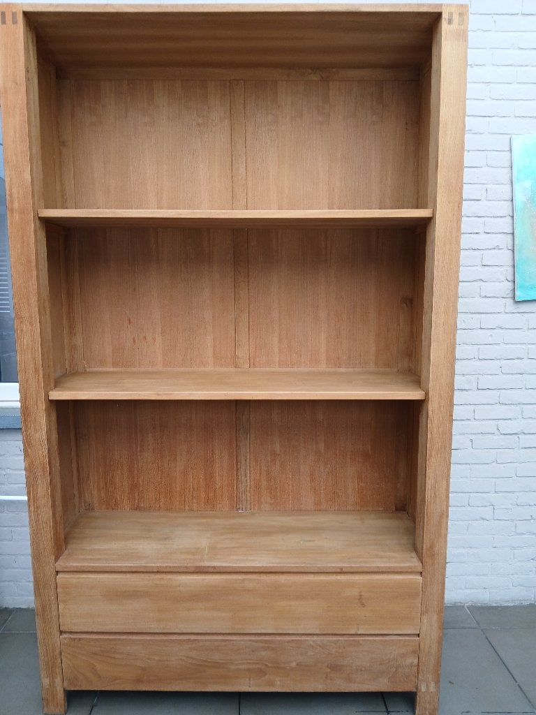 Boekenkast teak, Ophalen, Gebruikt, 100 tot 150 cm, 200 cm of meer