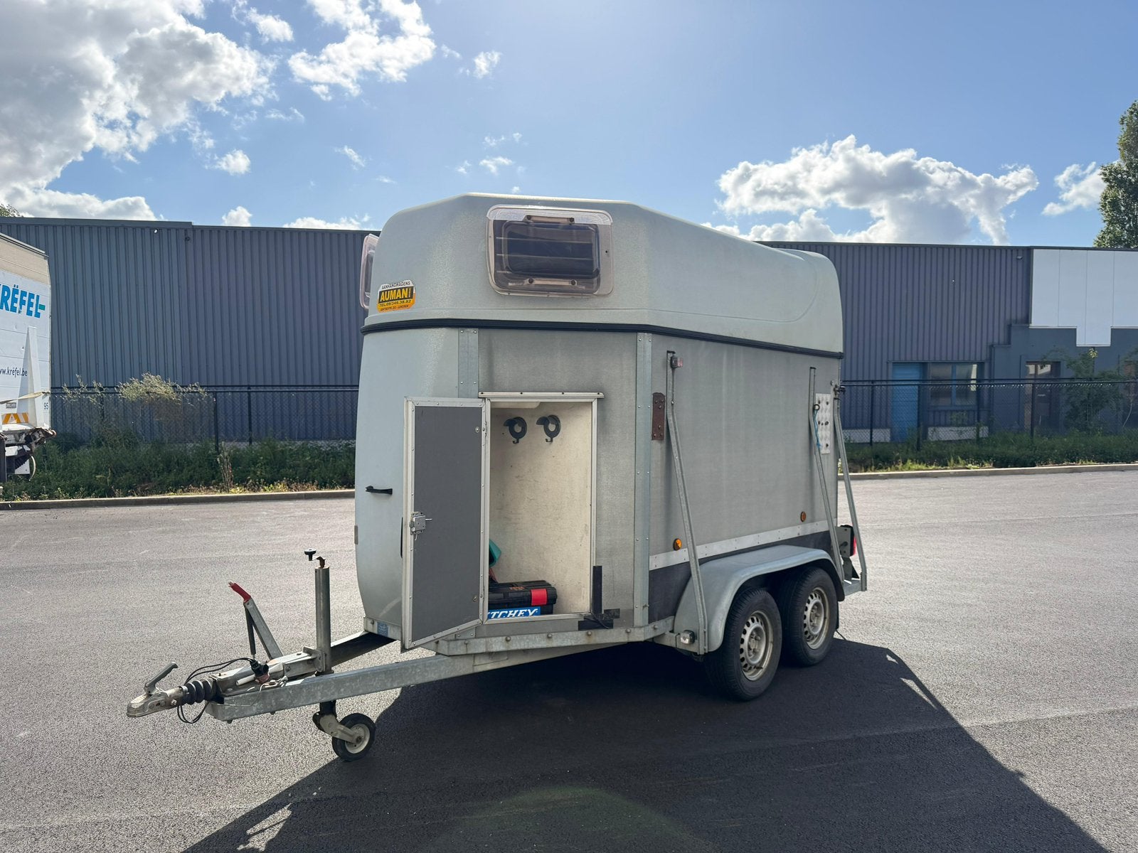 Tweepaards trailer, Dieren en Toebehoren, Ophalen, Gebruikt, Hout, 2-paards trailer