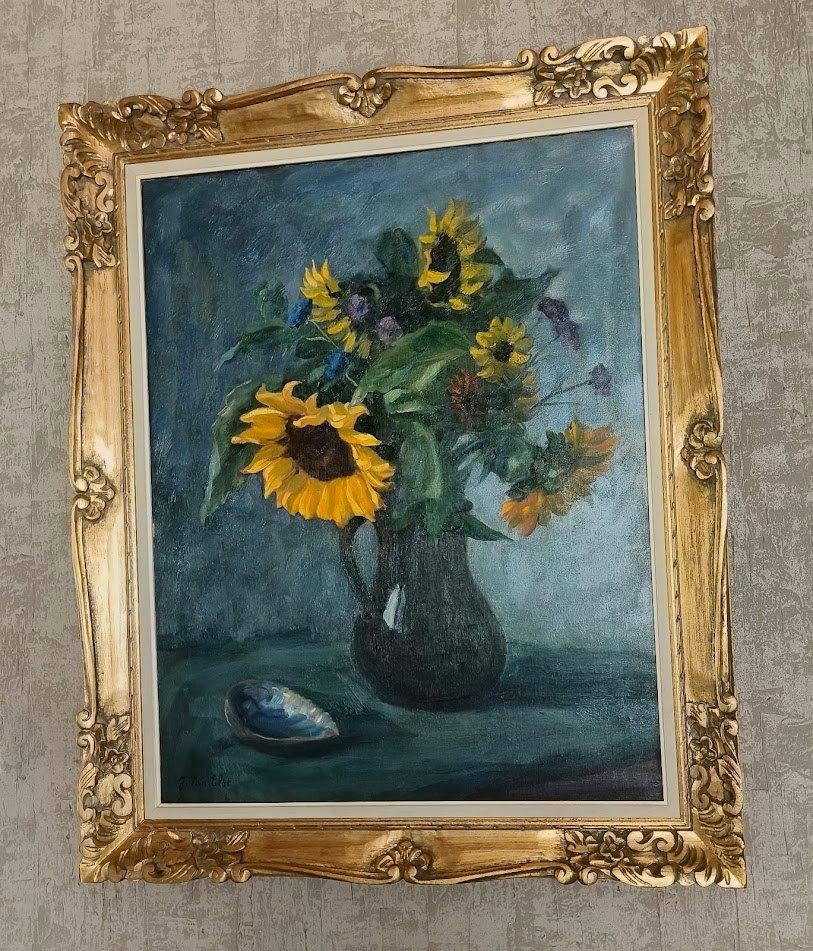 schilderij zonnebloemen jos van elst westerlo, Ophalen