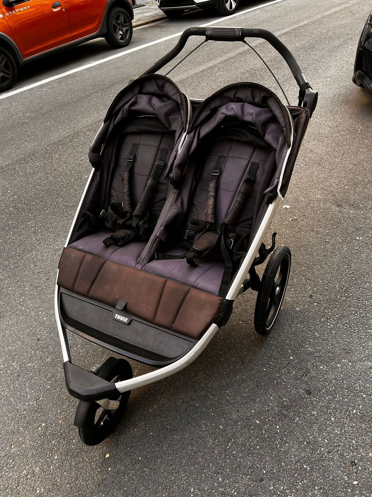 Thule Urban glide 2 double, Kinderen en Baby's, Ophalen, Zo goed als nieuw, Regenhoes