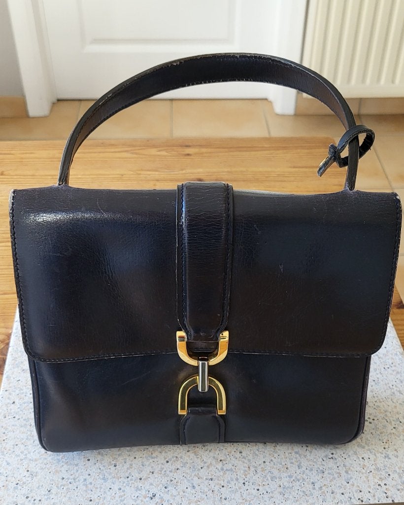 Sac Delvaux authentique  années 80, Enlèvement ou Envoi, Noir