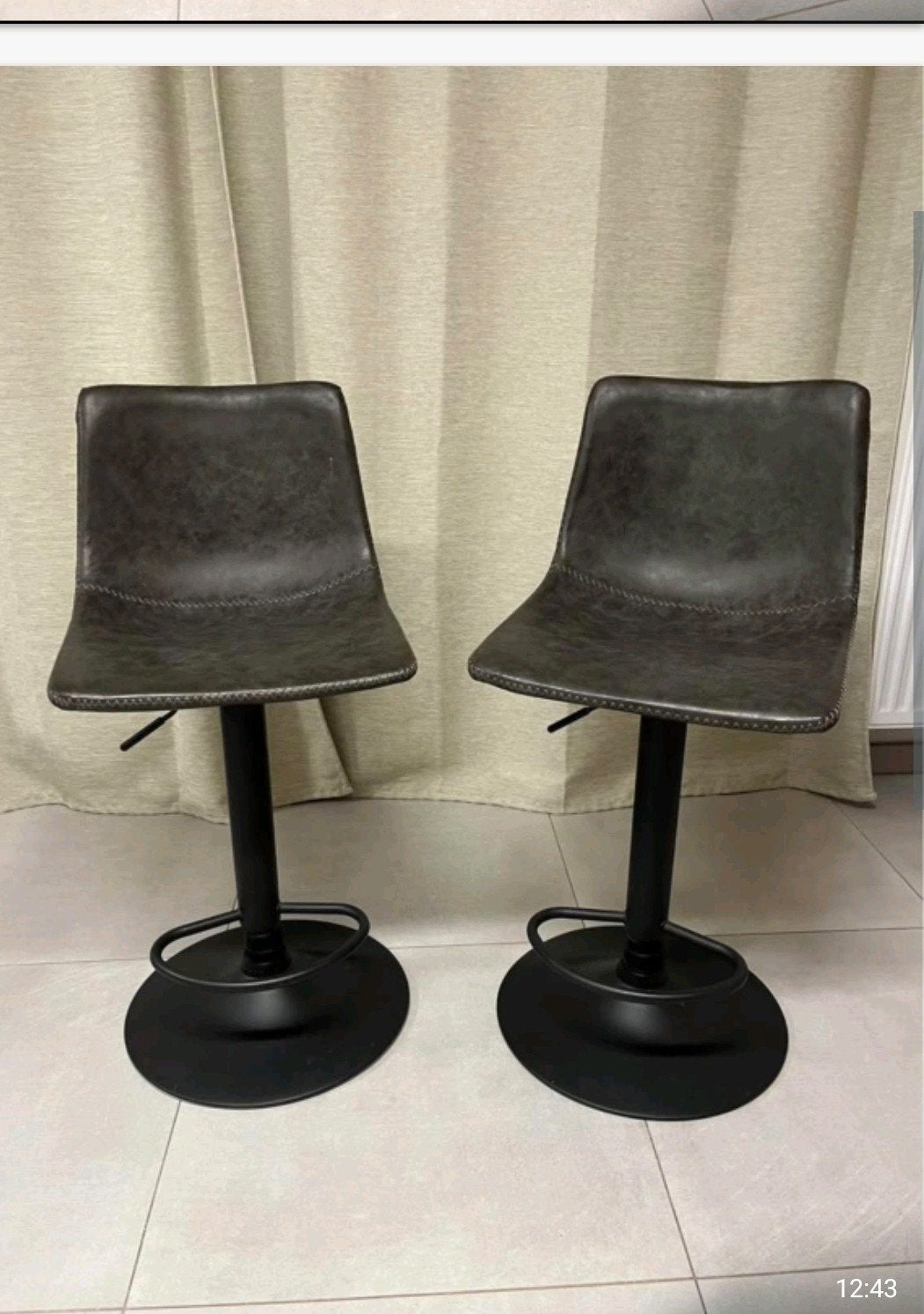 Lot de 2 tabourets de bar réglables, Huis en Inrichting, 2 krukken, Ophalen