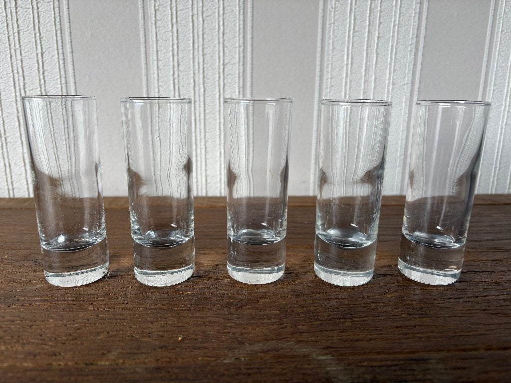 Ensemble de 5 verres à liqueur fins à fond épais, Enlèvement ou Envoi, Neuf, Verres et Verres à shot