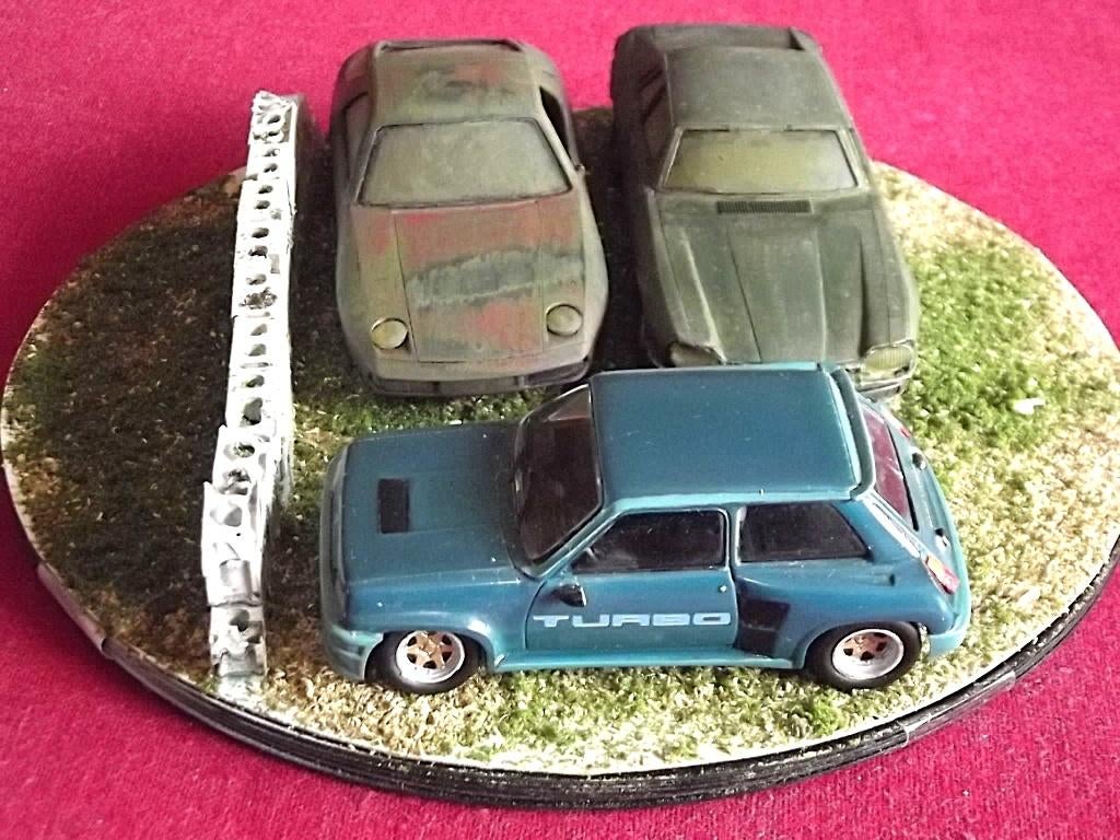 Diorama R5 Turbo / Porsche 928 / Jaguar XJS, Enlèvement, Utilisé, Voiture