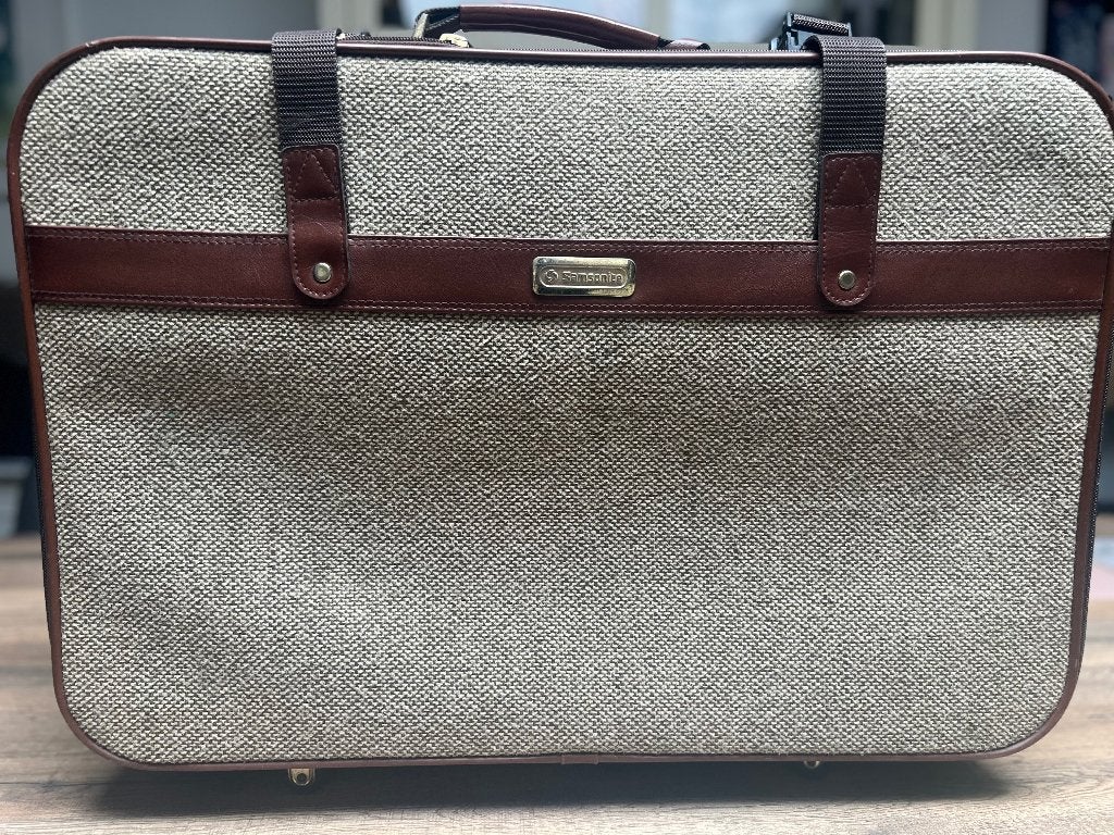 Vintage Samsonite 2700 Tweed Suitcase 1987 Travel Case, Antiquités & Art, Antiquités | Vêtements et Textile, Envoi, Samsonite