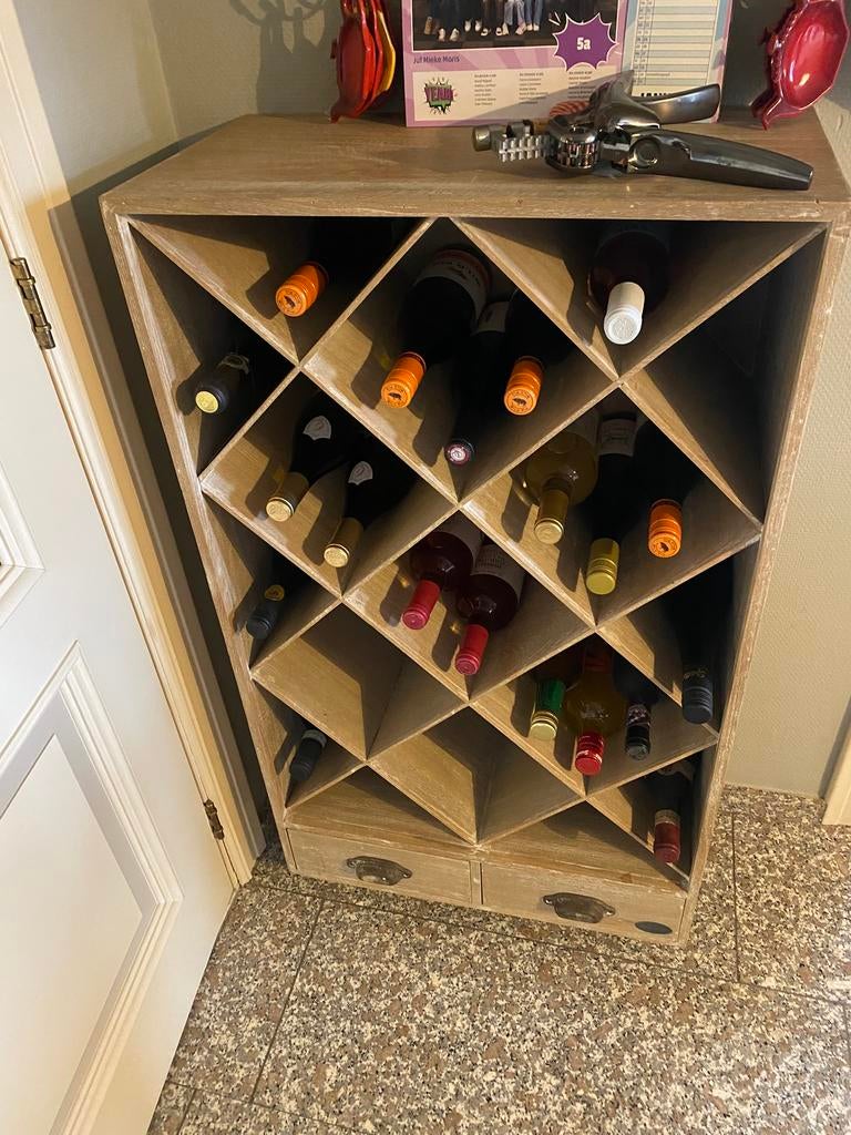 Wijnkastje Riverdale, Huis en Inrichting, Woonaccessoires | Wijnrekken, Ophalen, Zo goed als nieuw