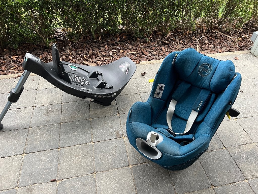 Cybex Sirona Z i size + Z I size basis mountain blue, Kinderen en Baby's, Autostoeltjes, Verstelbare rugleuning, Gebruikt, 0 t/m 18 kg