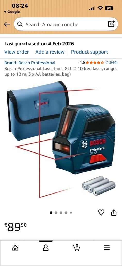 Laser Bosch Professionnel GLL2-10, Ophalen of Verzenden, Nieuw