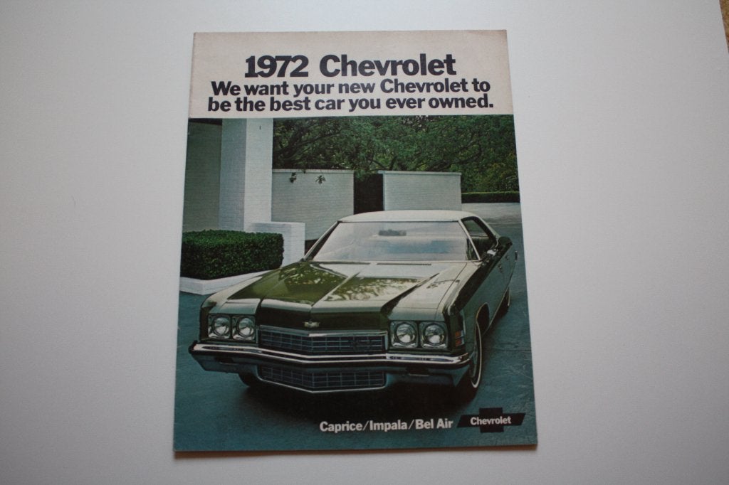 Chevrolet Caprice/Impala/Bel Air brochure 1972, Ophalen of Verzenden, Zo goed als nieuw, Chevrolet