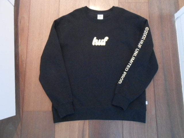 HUF sweater jongen 13 jaar (small) zwart nieuwe staat, Trui of Vest, HUF, Ophalen of Verzenden, Zo goed als nieuw