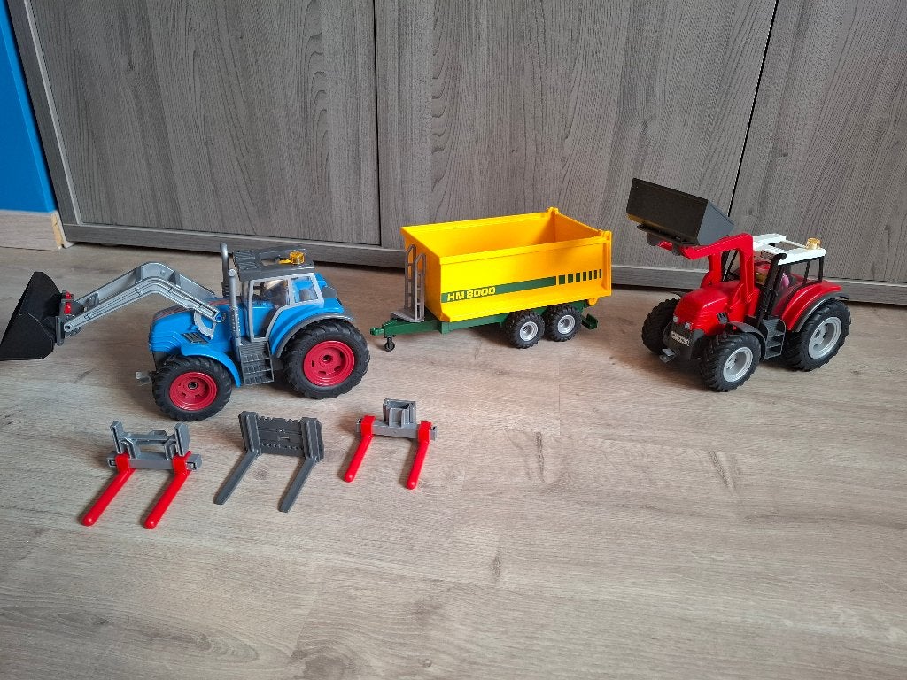 Playmobil 2 tractoren, Comme neuf, Véhicule, City life, Kit complet