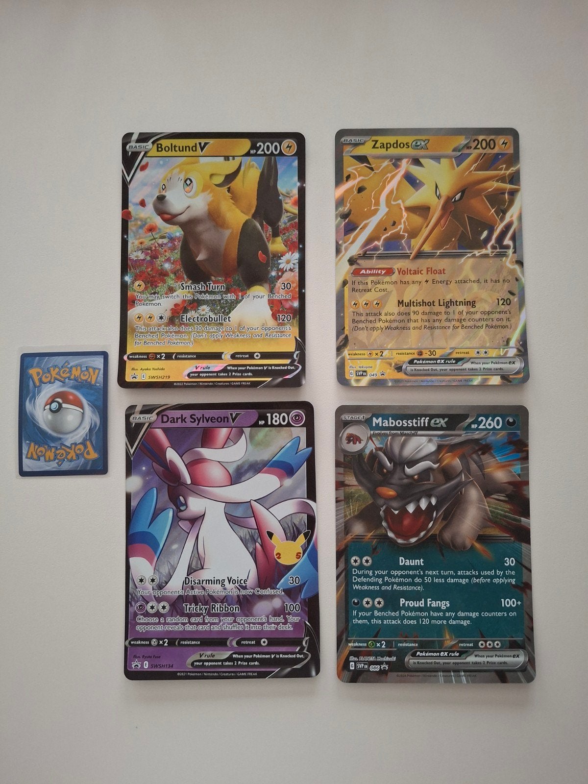 4 grote (jumbo) kaarten pokémon, Ophalen of Verzenden