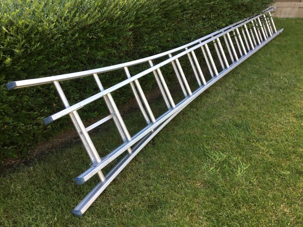 Aluminium schuifladder, Ophalen