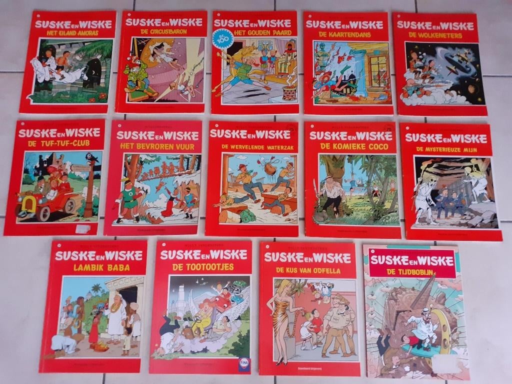 Partij van 15 Suske en Wiske strips, Meerdere stripboeken, Ophalen of Verzenden, Zo goed als nieuw, Willy Vandersteen