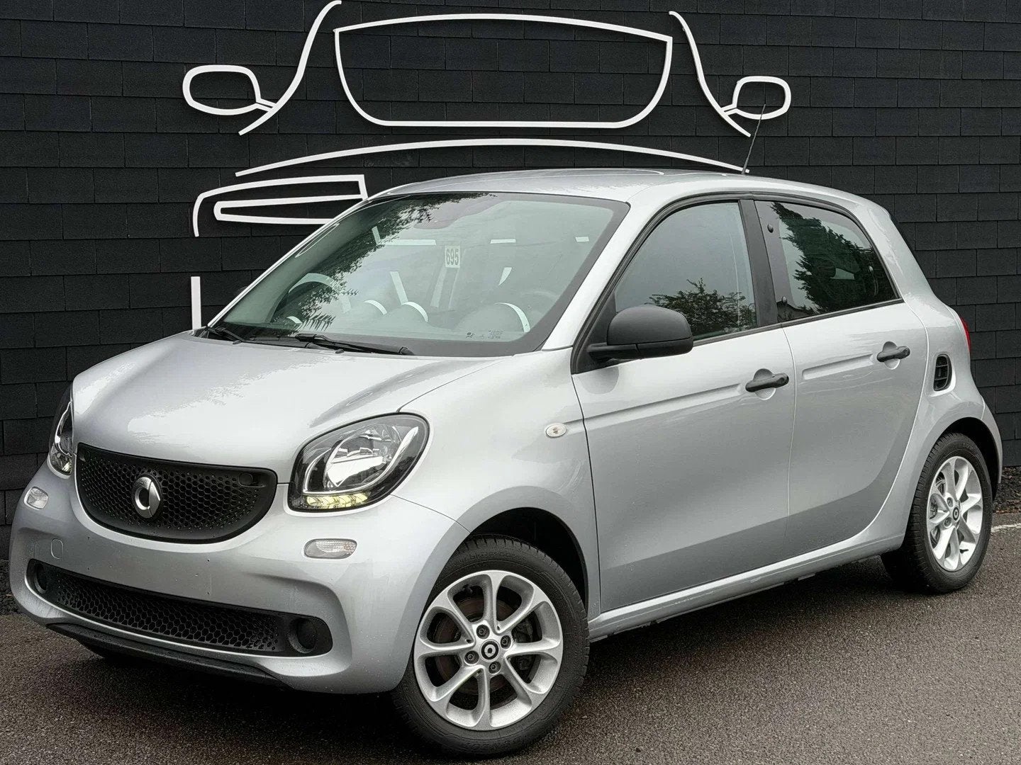 Smart Forfour 1.0i * 18 581 KM * BOITE AUTO+AIRCO+JANTES+EUR, Autos, Argent ou Gris, Achat, Entreprise, Noir