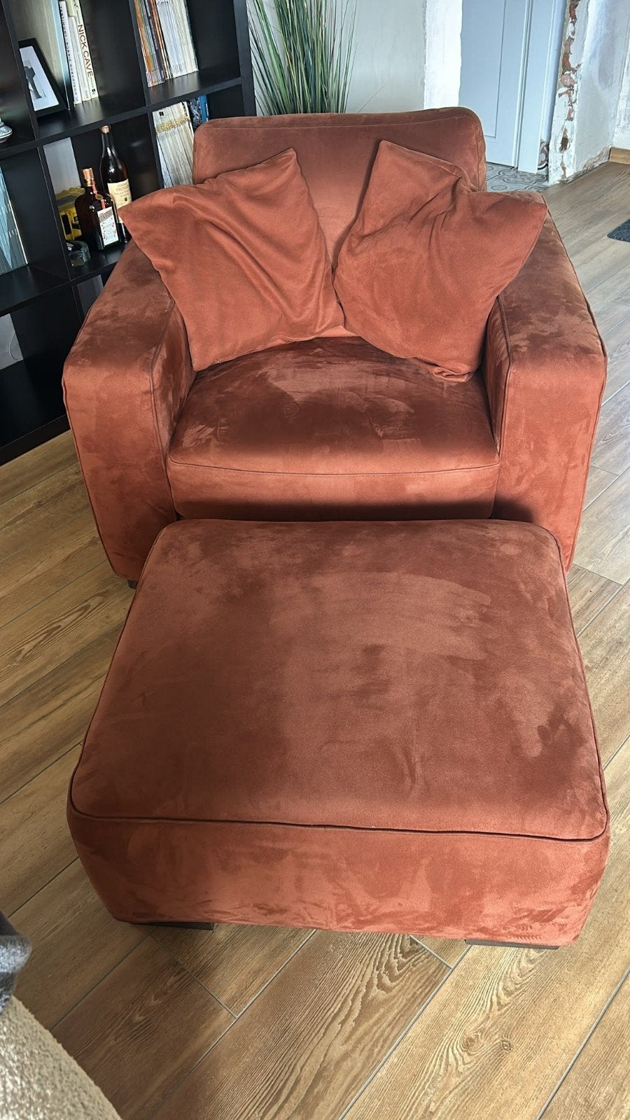 natuzzi zetel met poef, Huis en Inrichting, Ophalen of Verzenden