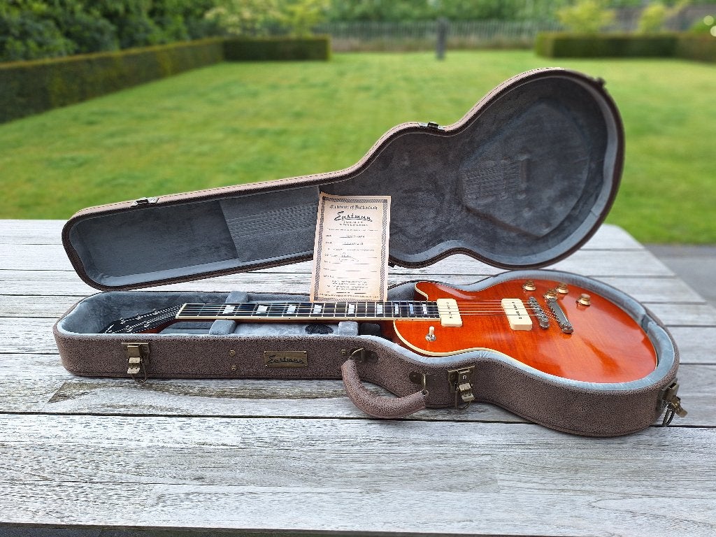 Eastman SB 56/TV amber, Ophalen, Solid body, Gibson