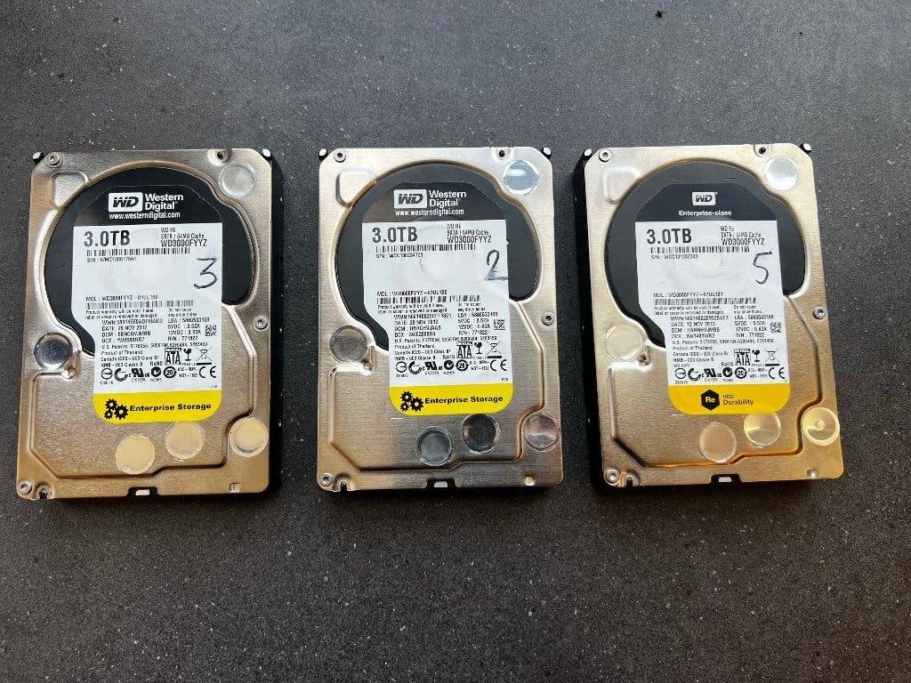 Western Digital 3TB HDD hard disk SATA, Computers en Software, Harde schijven, Ophalen of Verzenden, Gebruikt, SATA, HDD