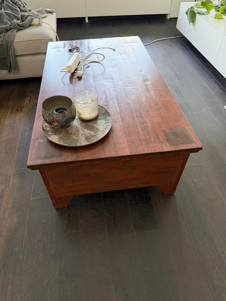 Salon tafel met 2 schuiven, Ophalen, Zo goed als nieuw