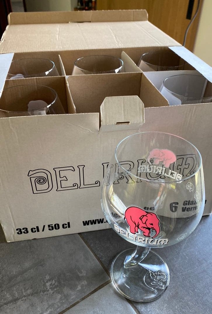 6st Delirium glas in doos, Ophalen of Verzenden, Zo goed als nieuw