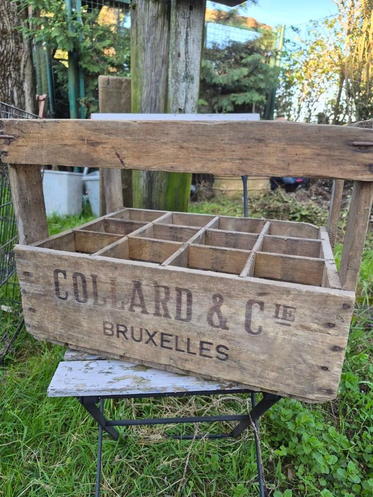 Vintage houten kist in originele staat, opslag voor 12 fless, Ophalen